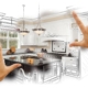 Female Hands Framing Custom Kitchen Design Drawing and Photo Com Key Considerations for Successful Retail Construction